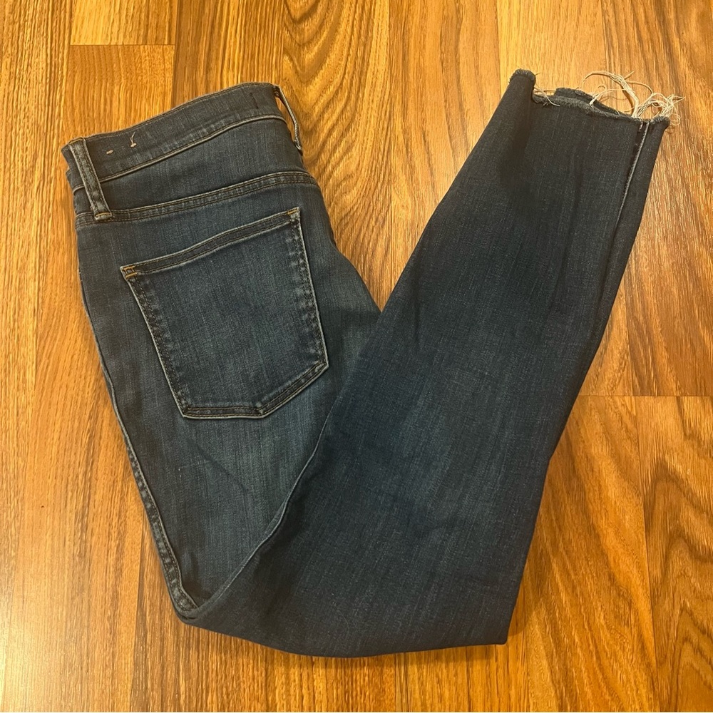 Women’s Madewell Jeans 10” High Rise Skinny Crop Button Fly Wash Medium Size 28